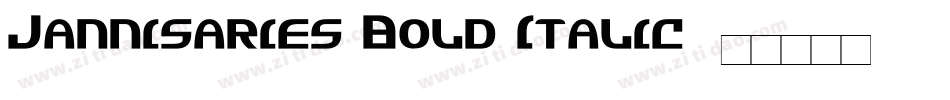 Jannisaries Bold Italic字体转换